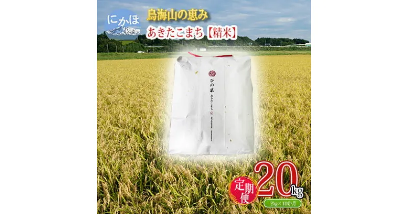 【ふるさと納税】《定期便》2kg×10ヶ月 鳥海山の恵み！秋田県産 あきたこまち ひの米（精米）計20kg（2kg×10回連続）　定期便・ お米 精米 美味しい 寒暖差 神宿る里の米 自然 無病息災 悪疫退散 ご利益 祝い