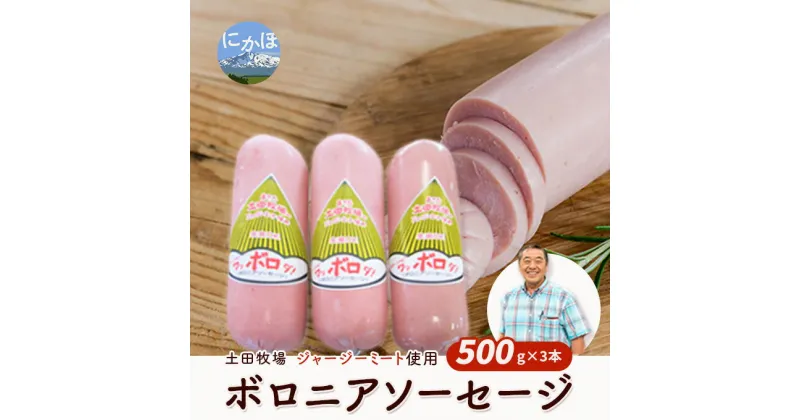 【ふるさと納税】生食OK！ジャージーミート使用 ボロニアソーセージ500g×3本　 加工品 お弁当 夕飯 朝食 おかず つまみ お酒のあて ジャージー牛肉 豚肉 特製ソーセージ 肉の加工品 炒め物 ソテー