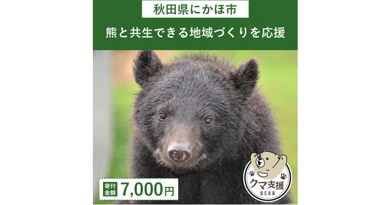 【ふるさと納税】《クマといい距離プロジェクト》寄附のみ7,000円　 活動資金 クマとの共生 捕獲・駆除されるクマを少しでも減らしたい