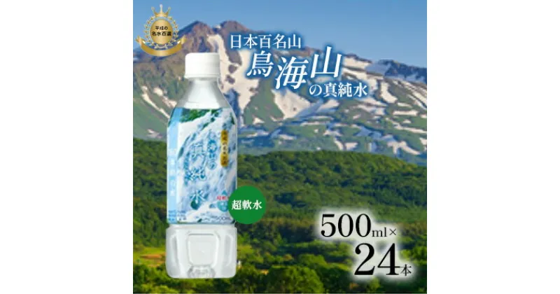 【ふるさと納税】日本百名山 鳥海山の真純水 500ml×24本 天然水 超軟水 湧き水 秋田県 にかほ市 採水　お届け：ご入金確認から、2週間から1ヶ月程度でお届けします。