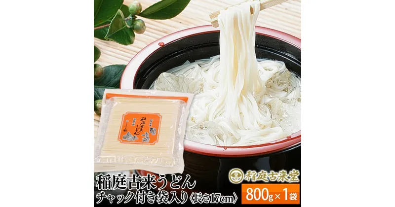 【ふるさと納税】稲庭古来うどん チャック付き袋入り800g ＜長さ 17cm＞ 稲庭うどん 麺 ＜ゆうパケット＞ 【伝統製法認定】