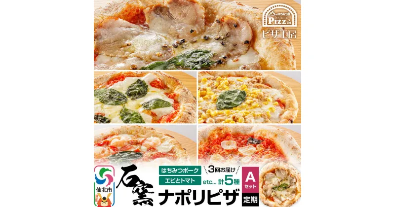 【ふるさと納税】石窯ナポリピザ Aセット定期便（5枚×3回）山のはちみつ屋