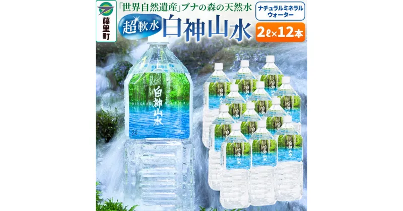 【ふるさと納税】白神山水（2L×12本） 水 ミネラルウォーター