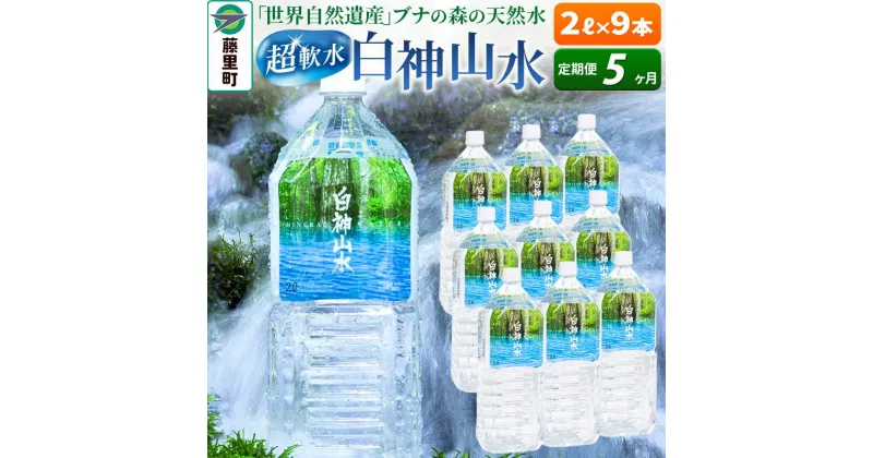 【ふるさと納税】【定期便5ヶ月】白神山水（2L×9本） 水 ミネラルウォーター