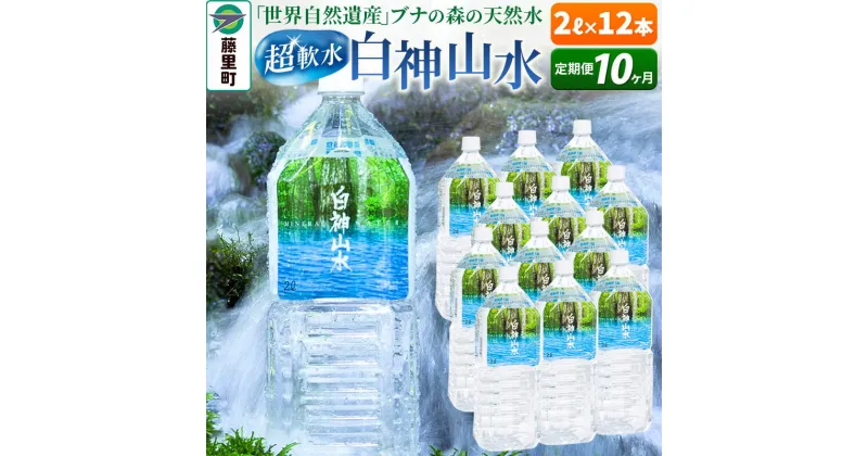 【ふるさと納税】【定期便10ヶ月】白神山水（2L×12本） 水 ミネラルウォーター