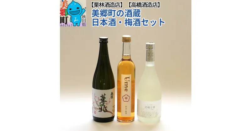 【ふるさと納税】美郷町の酒蔵 日本酒・梅酒セット 栗林酒造店 高橋酒造店