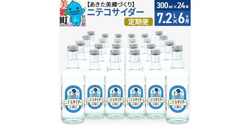 【ふるさと納税】《定期便6ヶ月》ニテコサイダー 300ml×24本入 「水の郷」のサイダー ご当地サイダー