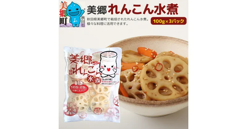 【ふるさと納税】美郷れんこん水煮 100g×3パック ゆうパケット