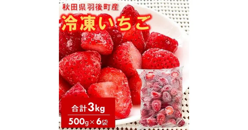 【ふるさと納税】冷凍いちご　3kg（500g×6）国産 イチゴ ジャム スムージー お菓子づくり　【 果物 フルーツ 冷凍果物 冷凍フルーツ そのまま トッピング フローズンイチゴ ストロベリー 】