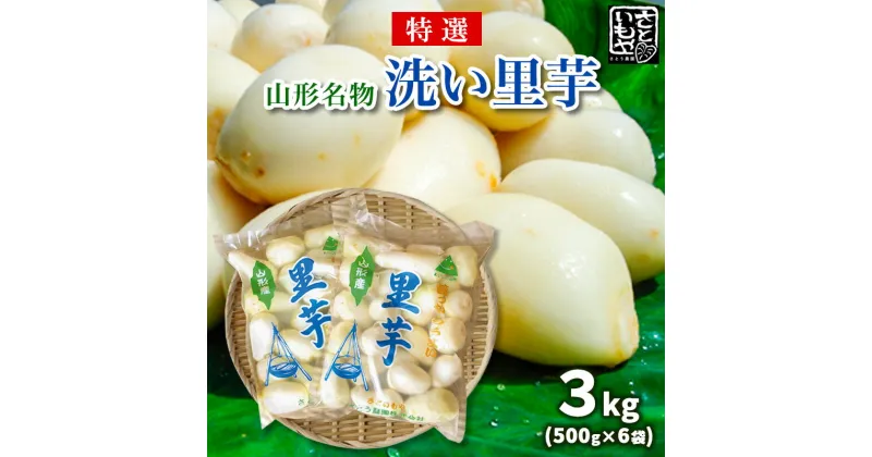 【ふるさと納税】[特選]山形名物 洗い里芋 3kg(500g×6袋) fz23-136