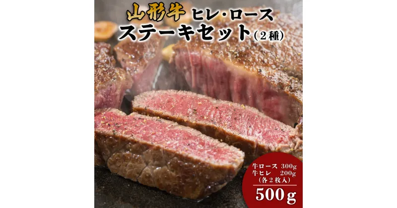 【ふるさと納税】山形牛ヒレ・ロースステーキセット (2種) 500g fz18-480 山形 お取り寄せ 送料無料 ブランド牛