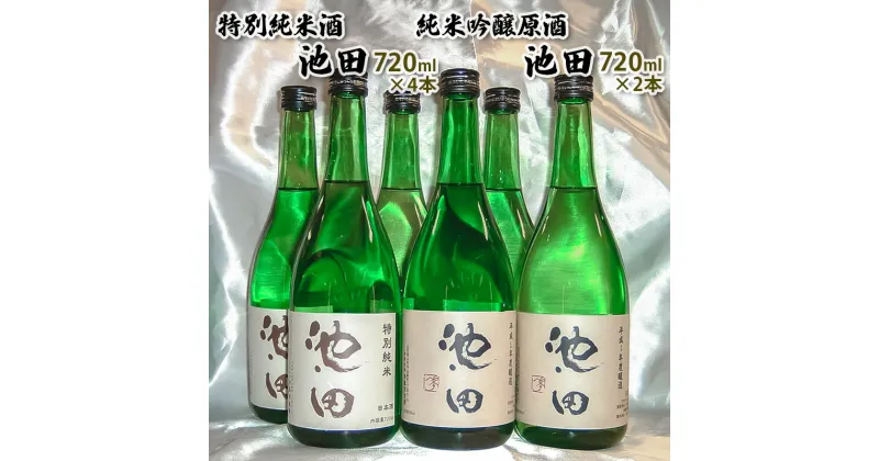 【ふるさと納税】純米吟醸原酒池田 720ml 2本 特別純米酒池田 720ml 4本 合計6本セット FY22-569 山形 お取り寄せ 送料無料