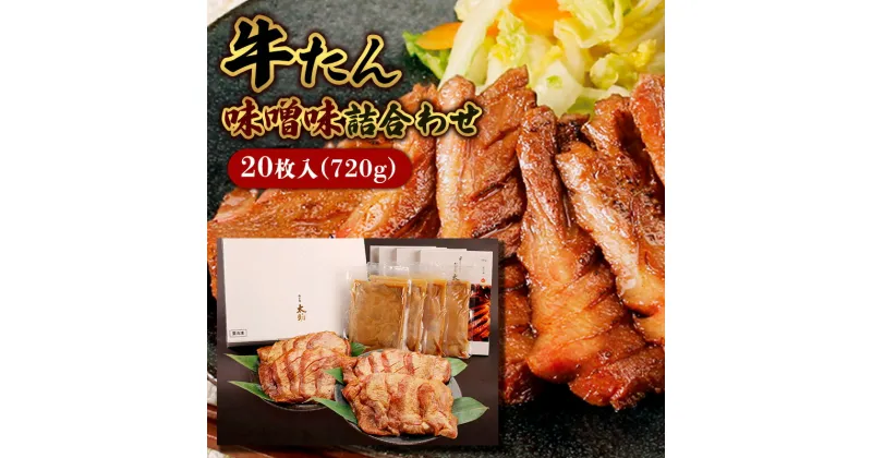 【ふるさと納税】牛たん味噌味詰合わせ20枚入(720g) FY22-010