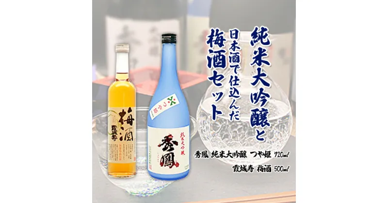 【ふるさと納税】純米大吟醸と日本酒で仕込んだ梅酒セット 秀鳳 fz20-051 山形 お取り寄せ 送料無料