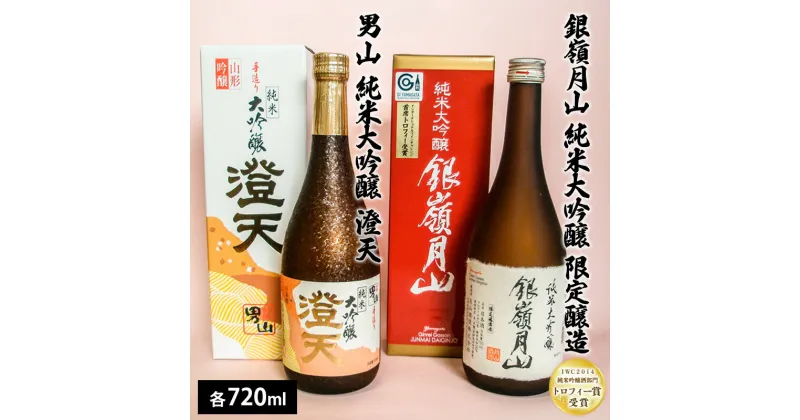 【ふるさと納税】銀嶺月山 純米大吟醸限定・男山純米大吟醸 澄天720ml×2本セット FY21-023 山形 お取り寄せ 送料無料