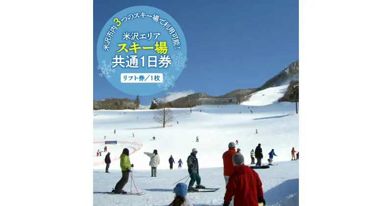 【ふるさと納税】米沢エリアスキー場 共通1日券 ( リフト券 ) 1日券 リフト スキー場 共通券 リフト1日券 天元台高原スキー場 米沢スキー場 小野川温泉スキー場 スキー スノーボード スポーツ ウィンタースポーツ 山形県 米沢市