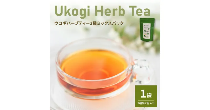 【ふるさと納税】Ukogi Herb Tea 3種 ミックスパック 計 6個 ( 各 2個 ) 〔 ノンカフェイン 〕 ティーバッグ ブレンド 有機栽培 うこぎ ハーブティー ハーブ