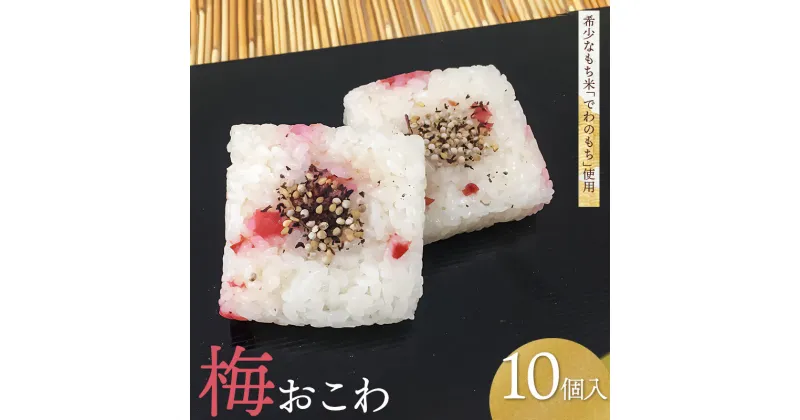 【ふるさと納税】希少もち米(でわのもち)を使ったモチモチ食感の【梅おこわ 10ヶ入】　A06-501　自宅用　贈答用　手土産