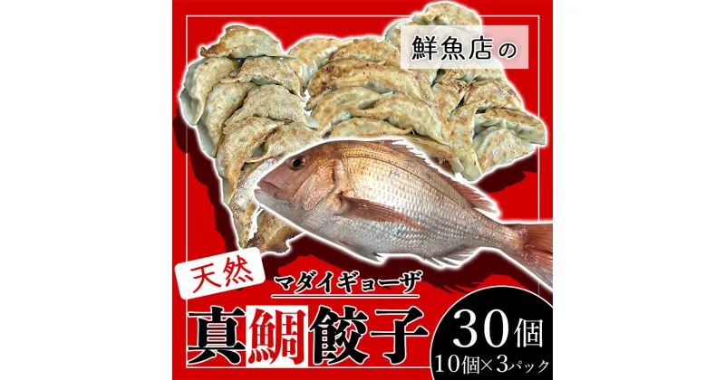 【ふるさと納税】天然真鯛の餃子「魚ザの餃子」30個（10個入り×3パック） 庄内浜産マダイ お魚餃子 | 楽天ふるさと 納税 山形 山形県 鶴岡市 支援品 鶴岡 支援 特産品 魚介 魚介類 餃子 ぎょうざ ギョウザ 真鯛 ギョーザ お惣菜 生餃子 返礼品 故郷納税 冷凍餃子 冷凍食品