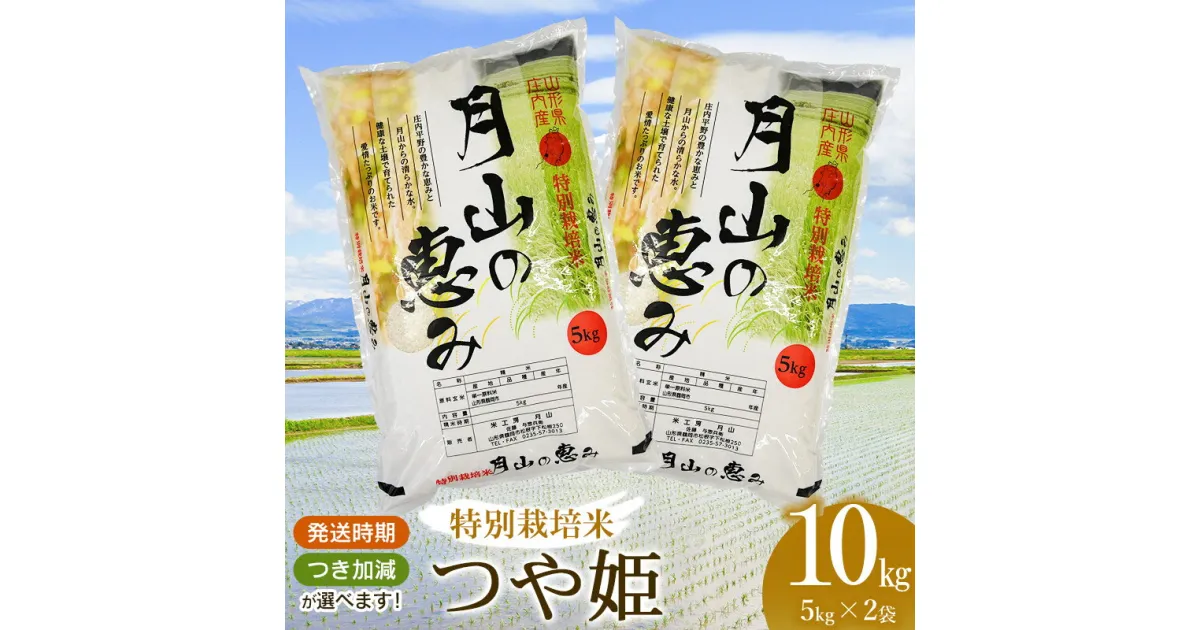 【ふるさと納税】【令和6年産】特別栽培米 つや姫10kg（5kg×2袋）2024年 山形県鶴岡市産　米工房月山 | 山形県 鶴岡市 返礼品 無洗米 白米 精米 10キロ 食べ比べ おこめ お米 楽天ふるさと 納税 つやひめ お取り寄せ ご当地 コメ 単一米