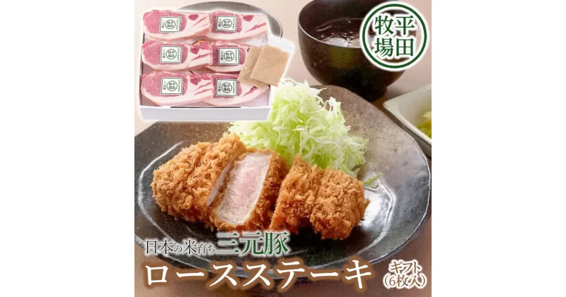 【ふるさと納税】 平田牧場 日本の米育ち三元豚 ロースステーキギフト (100g×6枚入） 藻塩付き JOH-S06| 肉 にく 豚肉 小分け ステーキ ギフト ステーキ肉 ポーク お取り寄せ 食品 個包装 詰め合わせ プレゼント お肉 高級肉 食べ物 返礼品 お取り寄せグルメ 納税 焼肉 国産