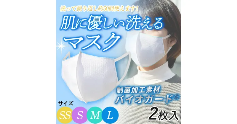 【ふるさと納税】 肌に優しい洗える家庭用マスク【2枚入】 抗菌・防臭・制菌加工　サイズ4種類（SS・S・M・L）