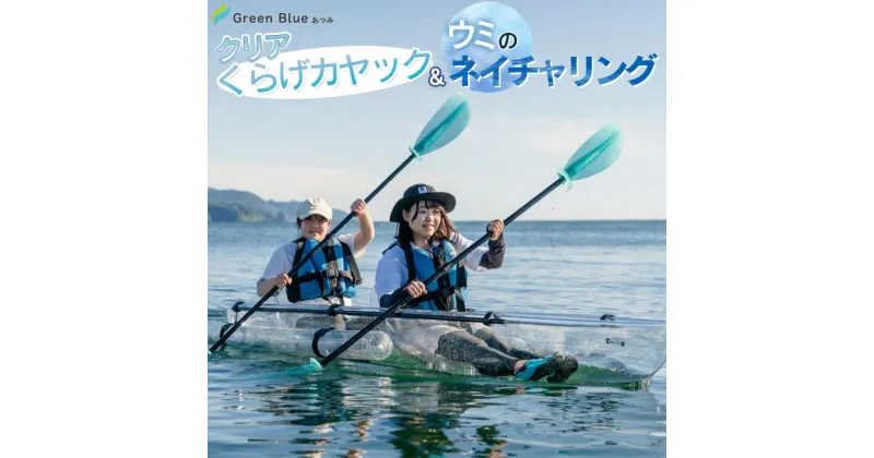 【ふるさと納税】Green Blue あつみ「クリアくらげカヤック＆ウミのネイチャリング」　シーカヤック体験