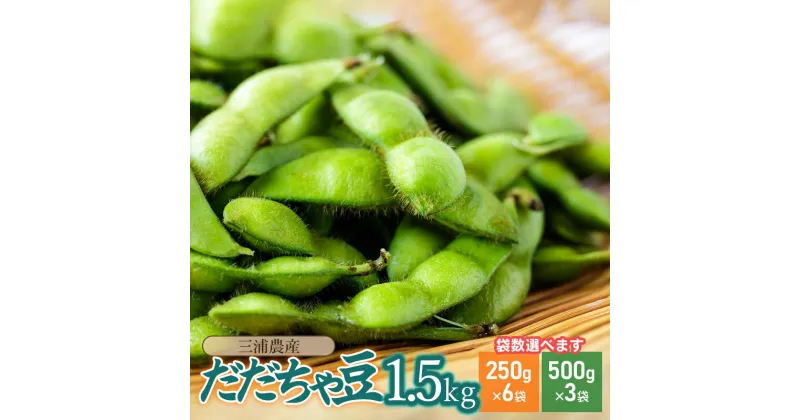 【ふるさと納税】【令和7年産 先行予約】だだちゃ豆 1.5kg 【袋数選べます：500g×3袋 or 250g×6袋】枝豆 2025年産