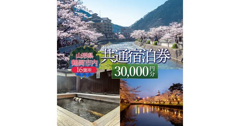 【ふるさと納税】山形県鶴岡市内共通宿泊券 【30,000円×1枚】　DEGAM鶴岡ツーリズムビューロー トラベル クーポン