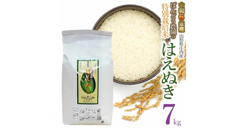 【ふるさと納税】【令和6年産 先行予約】ばんどう農園の特別栽培米 はえぬき7kg　K-630