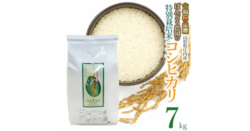 【ふるさと納税】【令和6年産 先行予約】ばんどう農園の特別栽培米 コシヒカリ7kg　K-630