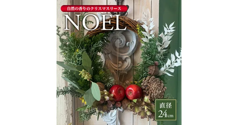 【ふるさと納税】自然の香りのクリスマスリース 2024「NOEL」2024年11月21日〜12月20日にお届け ※着日指定不可 東北 山形県 酒田市 庄内地方 ナチュラルリース 通年 飾り 玄関 室内 ドライ 香り おうち時間 観葉植物 インテリアグリーン LotusGarden