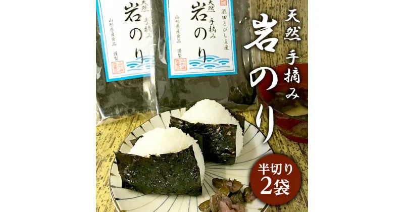 【ふるさと納税】天然 岩のり 半切り 2袋 山形県酒田市 飛島産 東北 庄内地方 ノリ 海苔 岩ノリ 岩海苔