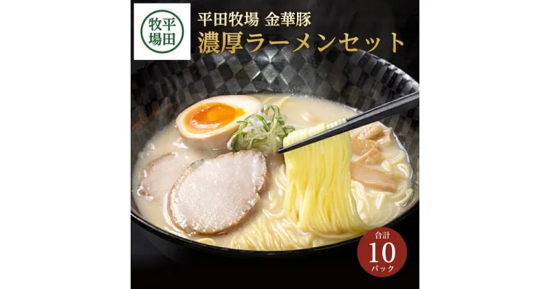 【ふるさと納税】金華豚濃厚豚骨＆濃厚醤油ラーメンセット 計10袋 5袋×2種 東北 山形県 酒田市 庄内地方 平田牧場金華豚 コラーゲン インスタントラーメン 即席めん 即席麺 即席メン 拉麺 白湯スープ 豚骨ラーメン ひらぼく ヒラボク 平牧 おうち時間