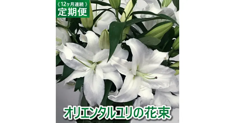 【ふるさと納税】≪12ヶ月定期便≫ オリエンタルユリの花束 お申込み翌月下旬よりお届け ※着日指定・離島発送不可 東北 山形県 酒田市 庄内地方 庄内産 花 生花 花束 切り花 オリエンタルユリ ユリ ゆり 百合 つぼみ 植物 室内 屋内 オフィス リビング 玄関 お供え