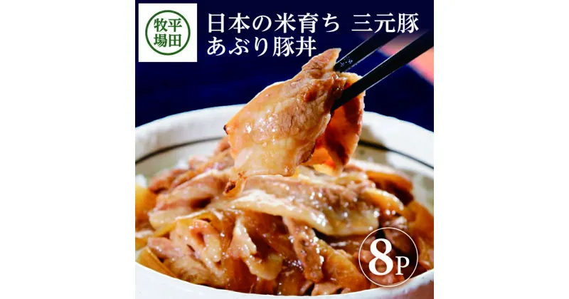 【ふるさと納税】平田牧場 日本の米育ち三元豚 あぶり豚丼 130g × 8パック 冷蔵便 ※離島発送不可 平田牧場 ひらぼく 三元豚 豚丼 個包装 食べきりパック