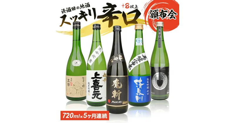 【ふるさと納税】≪5ヶ月定期便≫ 湊酒田の辛口酒頒布会 720ml×5ヶ月連続 計5本 初孫 麓井 清泉川 上喜元 松嶺の富士 毎月下旬お届け お申込み翌月からお届け開始 黒魔斬 圓 美味宙水 五百万石 家紋ラベル 東北銘醸 麓井酒造 オードヴィ庄内 酒田酒造 松山酒造 日本酒