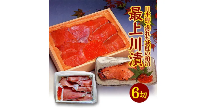 【ふるさと納税】鮭切身 粕漬 150g×6切 いくら 40g 最上川漬 10月上旬～3月下旬お届け 日本海で獲れた秋鮭の粕漬 冷蔵便 ※離島発送不可 東北 山形県 酒田市 日本海 海産物 さけ サケ シャケ 銀鮭 イクラ 酒粕漬け 地酒使用 おかず ごはん 焼き魚