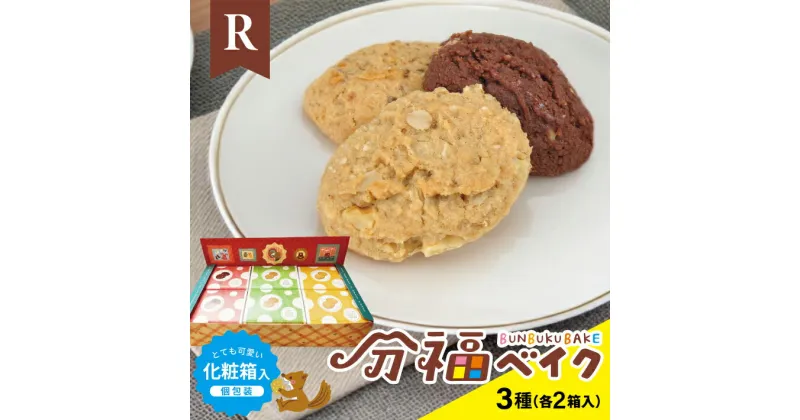 【ふるさと納税】分福ベイクR やわクッキー6箱セット 3種詰合せ 各12袋 計36袋 化粧箱入 カカオ＆ラムレーズン くるみ＆スパイス ソルト＆キャラメル 小袋 小分け 食べ比べ 個包装 クッキー おやつ お菓子 可愛い かわいい 焼き菓子 スイーツ