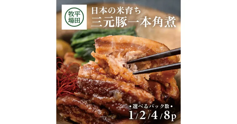 【ふるさと納税】平田牧場 日本の米育ち三元豚 一本角煮 1パック～8パック 1パックあたり180g 選べるパック数 三元豚 角煮 おかず おつまみ 惣菜