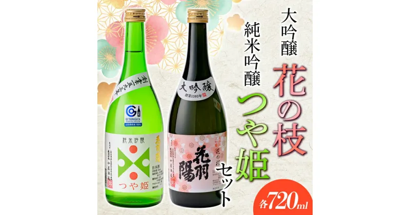 【ふるさと納税】 大吟醸「花の枝」・純米吟醸「つや姫」セット 入学祝い 卒業祝い 就職祝い 退職祝い 贈り物 贈答 ギフト 人気 誕生日 プレゼント 母の日 父の日 山形県 新庄市 F3S-1821