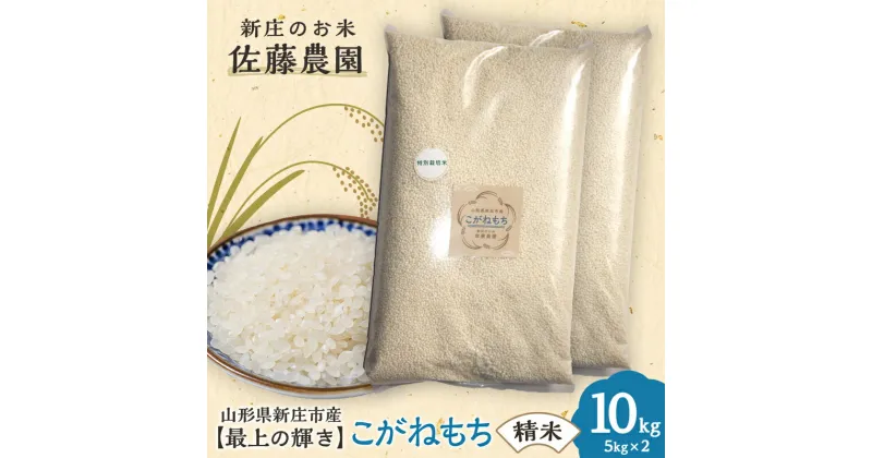 【ふるさと納税】特別栽培米【最上の輝き】こがねもち 精米 5kg×2袋 米 もち米 餅 赤飯 おこわ 山形県 新庄市 F3S-1644