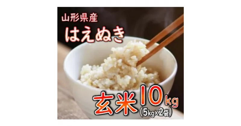 【ふるさと納税】はえぬき 玄米 10kg（5kg×2袋） 【令和6年産】 2024年11月発送 山形県産 米 コメ こめ F3S-2244