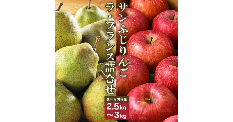 【ふるさと納税】 サンふじりんご ラ・フランス詰合せ 2.5kg 〜 3kg 山形県産 お取り寄せ セット 果物 くだもの フルーツ 果実 デザート ご当地 特産 産地直送 令和6年産 2024年産 洋梨 ラフランス りんご リンゴ 林檎 山形県 寒河江市