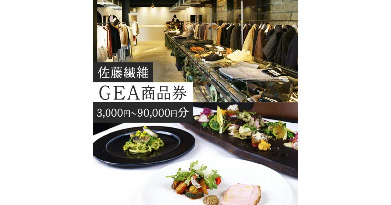 【ふるさと納税】佐藤繊維 セレクトショップ GEA 商品券 枚数 選べる 3,000円分〜90,000円分 山形県寒河江市 【 ファッション 服 洋服 小物 雑貨 アイテム Sato-S2 ギフト券 食事券 利用券 補助券 チケット 観光 旅行 ハイブランド 欧州 世界 日本 東北 山形 寒河江 】