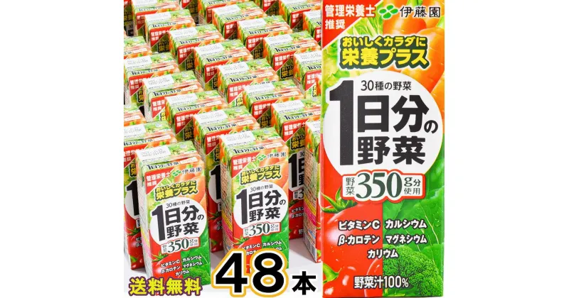 【ふるさと納税】伊藤園 1日分の野菜 200ml紙パック 48本 送料無料 24本×2箱 セット