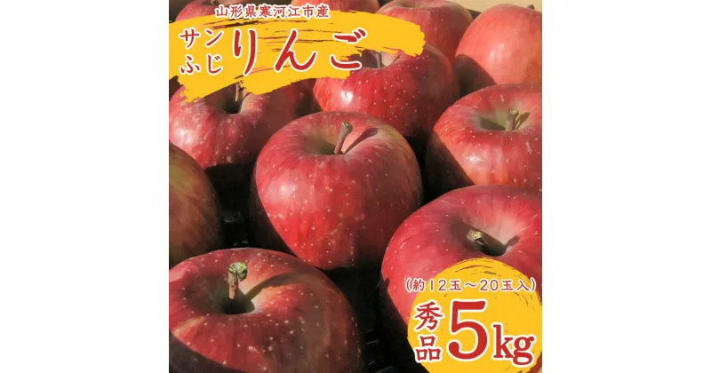 【ふるさと納税】こだわり農家の 有機質肥料栽培 りんご 5kg 秀品 「サンふじ」（12〜20玉） 【2024年11月頃より順次発送予定】 ／ お取り寄せ ご当地 特産 産地直送 果物 フルーツ 新鮮 季節 林檎 デザート おやつ 2024年産 令和6年産 東北 山形県産 山形産 5キロ