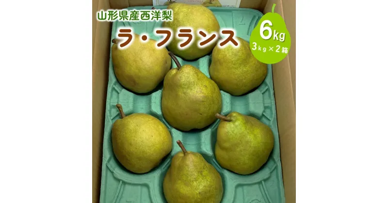 【ふるさと納税】 西洋梨 ラ・フランス 6kg 大玉 ご家庭用 3kg × 2箱 果物 フルーツ 洋なし お取り寄せ 山形 産地直送 送料無料 山形県 上山市 0009-2409