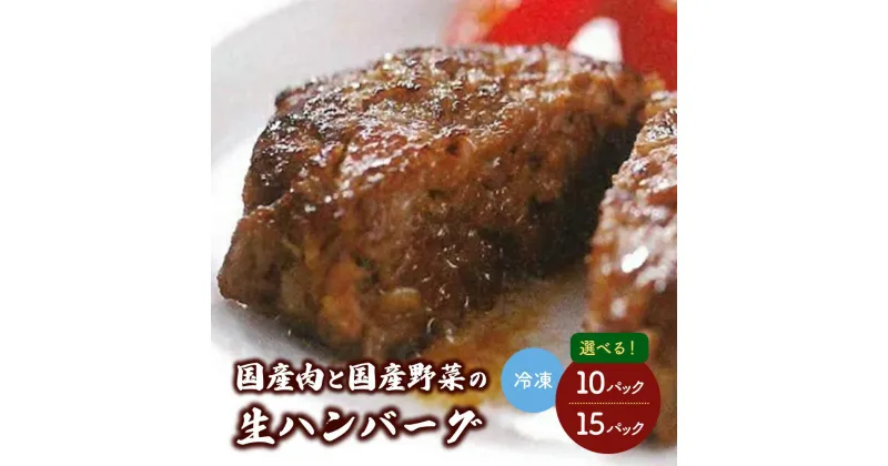 【ふるさと納税】国産肉と国産野菜の 生ハンバーグ 選べる内容量（120g×10パック／120g×15パック） 山形県 上山市 0002-2203・2204