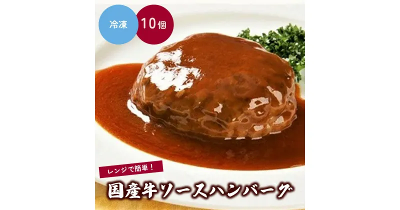 【ふるさと納税】国産牛 ソース ハンバーグ 150g × 10 パック デミグラスソース 直火焼き 惣菜 レンチン レンジ調理 温めるだけ お取り寄せ 送料無料 山形県 上山市 0002-2205